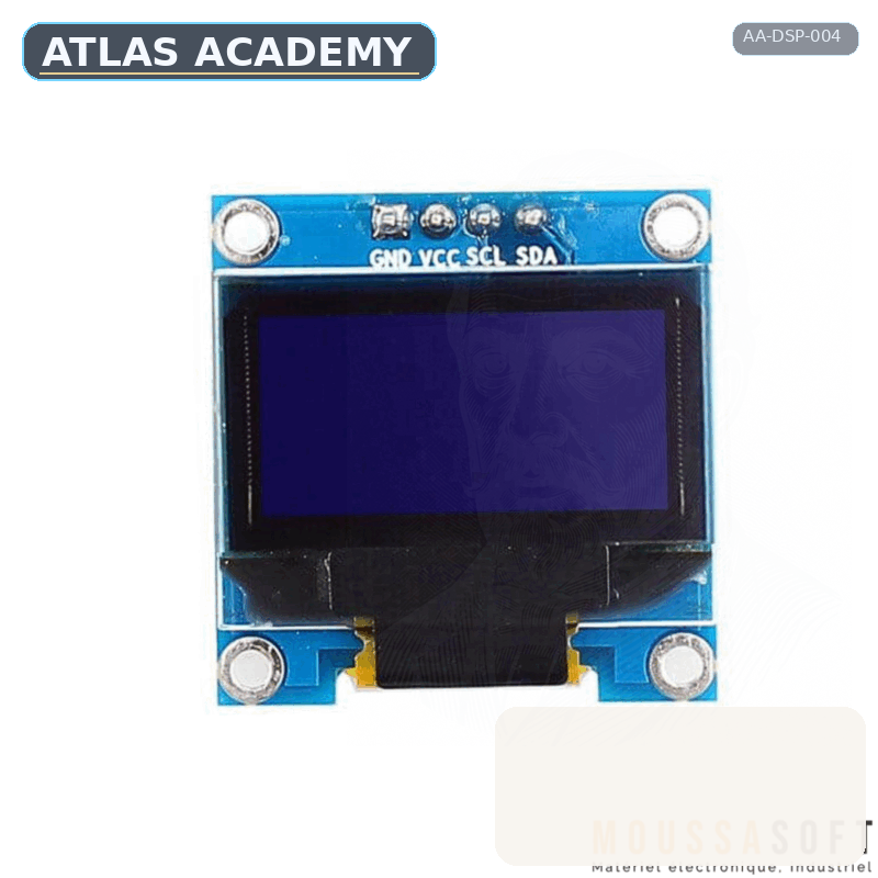 Brand-free studio visualization of OLED 1.3-inch I²C Display