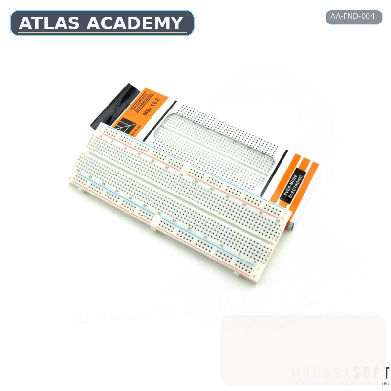 Brand-free studio visualization of Breadboard MB-102 — 830 Points