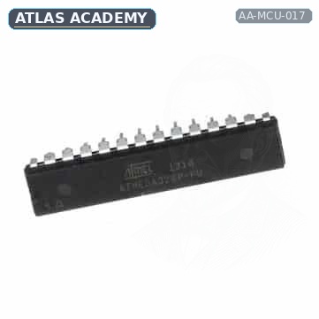 Brand-free studio visualization of ATmega328P-PU Microcontroller