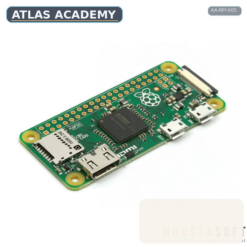 Brand-free studio visualization of Raspberry Pi Zero v1.3