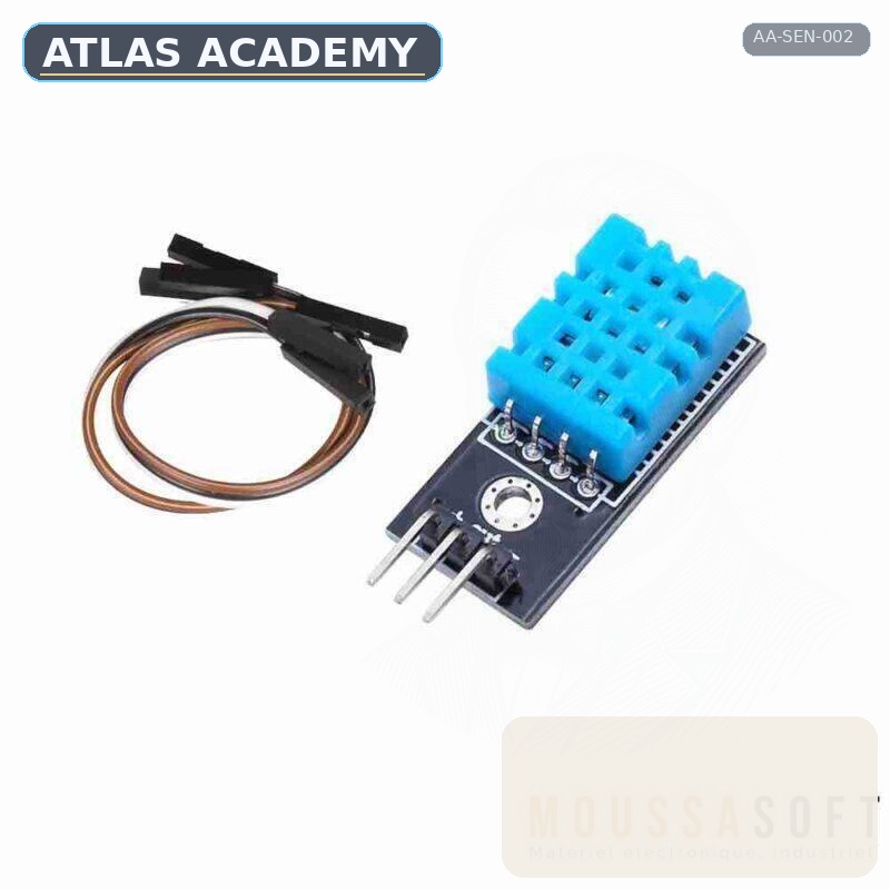 Brand-free studio visualization of DHT11 Temperature and Humidity Module