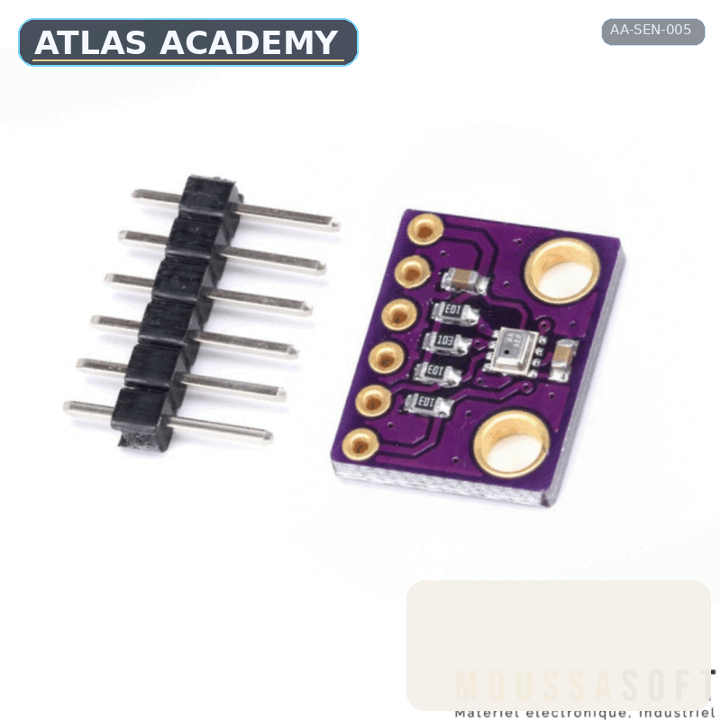 Brand-free studio visualization of BMP280 Barometric Pressure Sensor