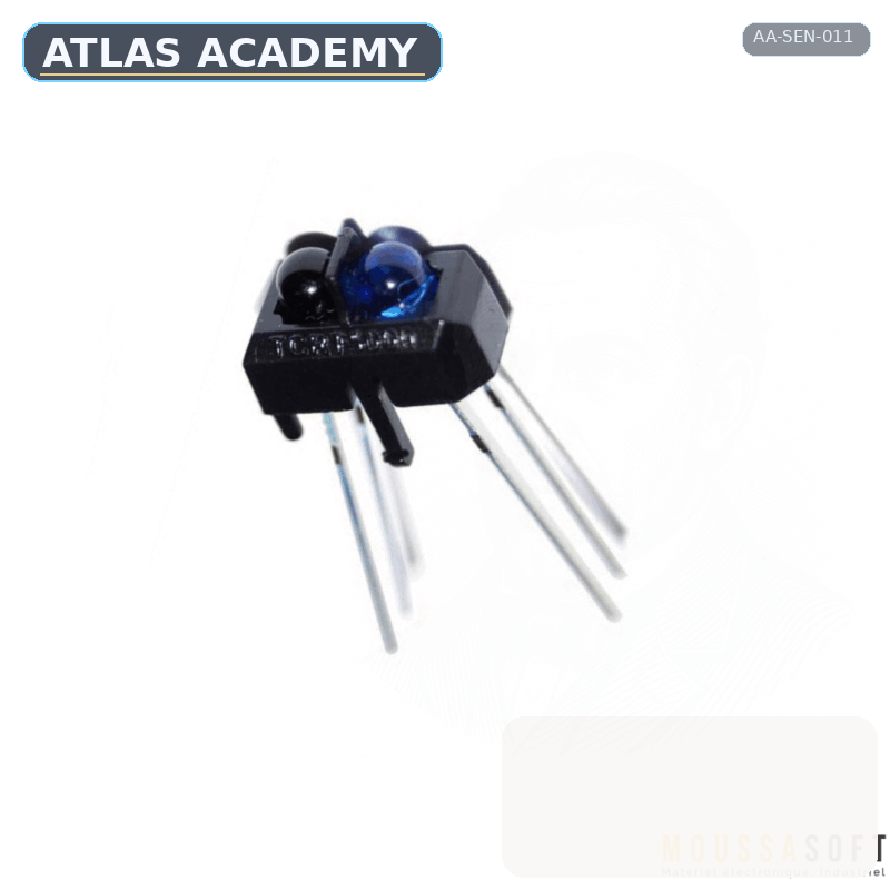 Brand-free studio visualization of TCRT5000 Line-Tracking Sensor