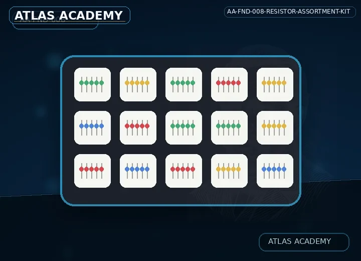 Brand-free studio visualization of Resistor Assortment Kit