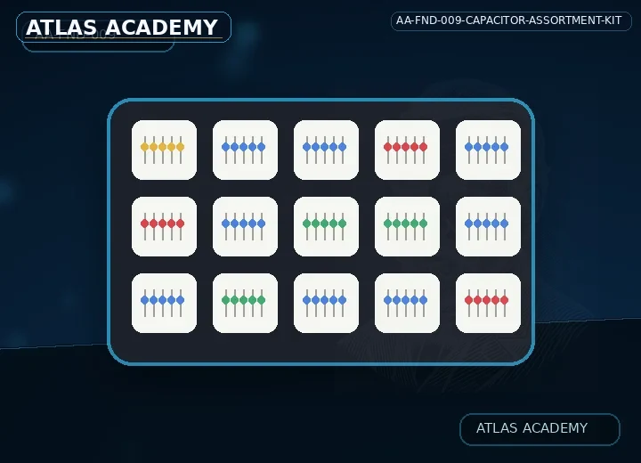 Brand-free studio visualization of Capacitor Assortment Kit