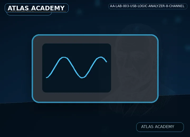 Brand-free studio visualization of USB Logic Analyzer — 8 Channel