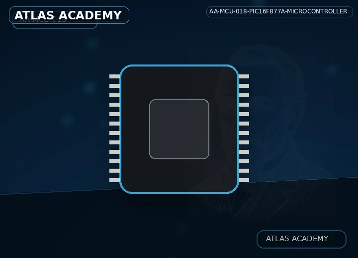 Brand-free studio visualization of PIC16F877A Microcontroller