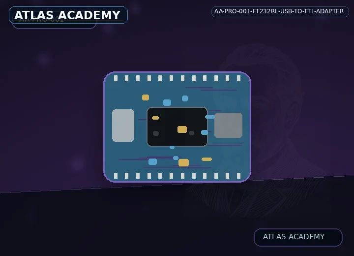 Brand-free studio visualization of FT232RL USB-to-TTL Adapter