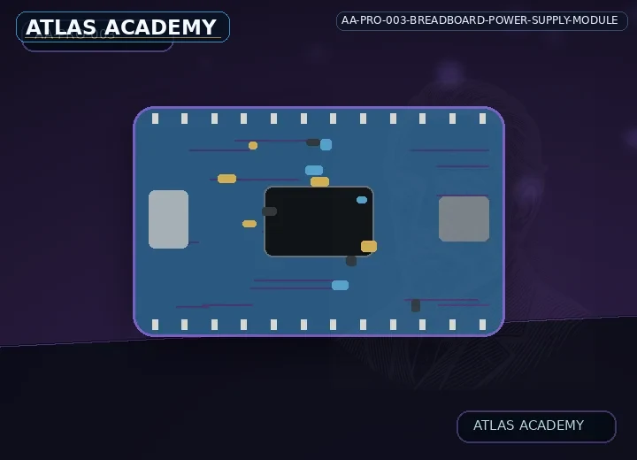 Brand-free studio visualization of Breadboard Power-Supply Module
