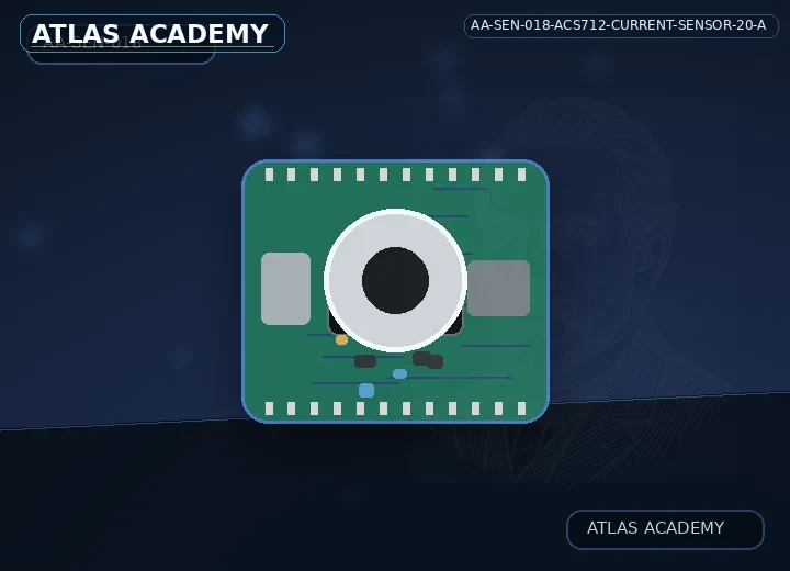 Brand-free studio visualization of ACS712 Current Sensor — 20 A